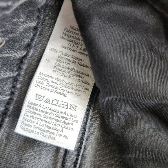 Madewell Women's 33 The Perfect Vintage Jean Black Denim High Rise Distressed - Picture 6 of 14